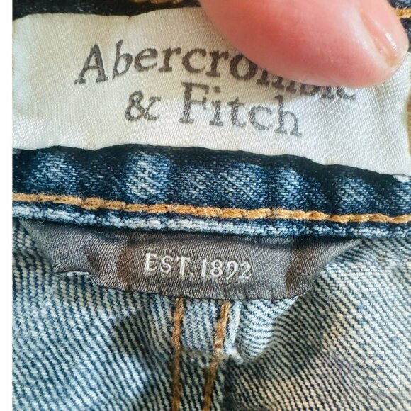 Vintage Abercrombie & Fitch Madison Low Rise Flare Jeans Size 6 Distressed Y2K - Picture 6 of 13